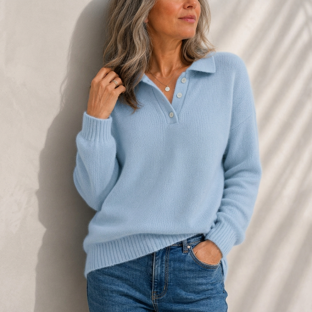 Aelis - Softtouch-Polokragen-Pullover
