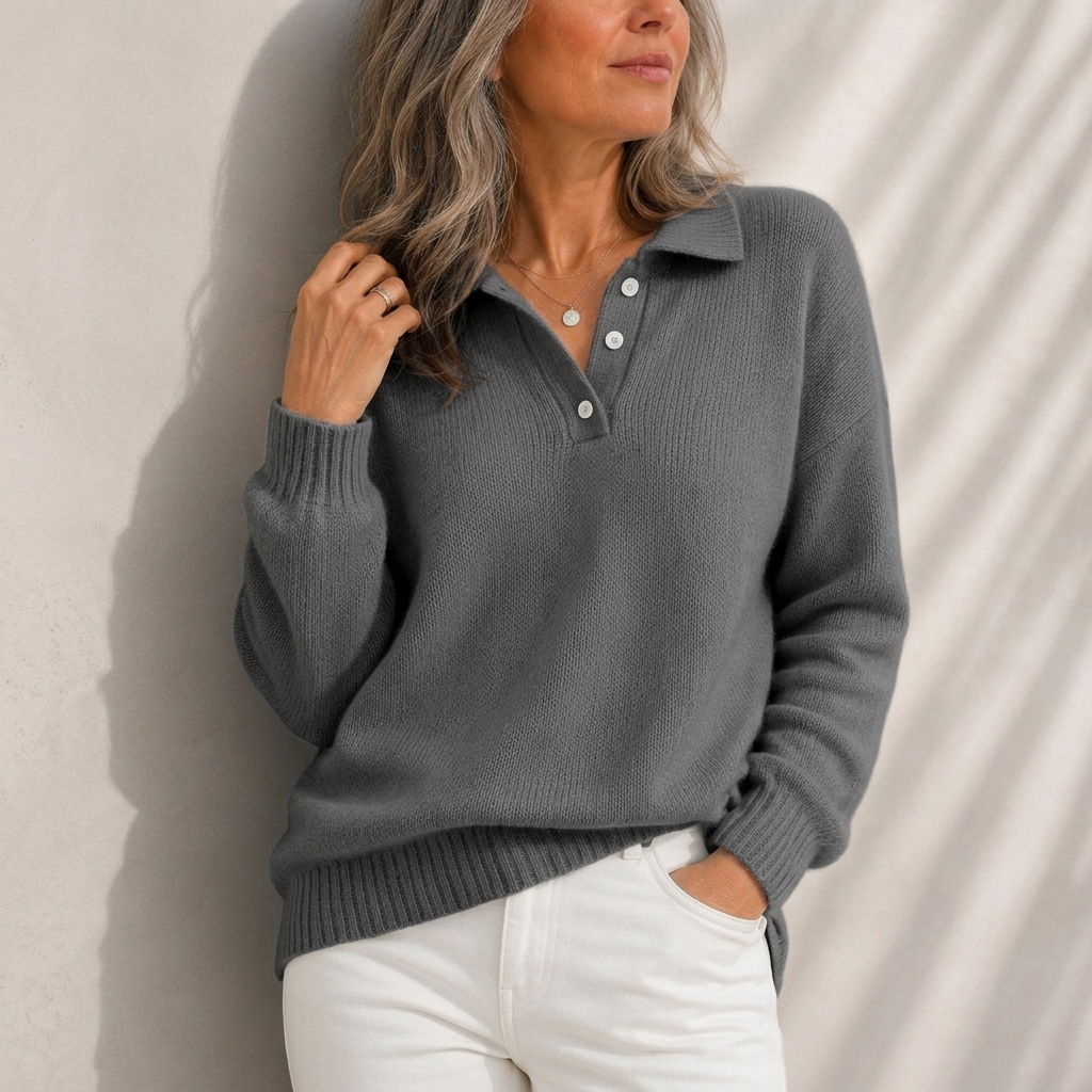 Aelis - Softtouch-Polokragen-Pullover