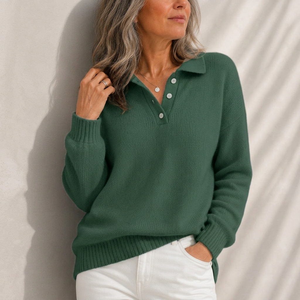 Aelis - Softtouch-Polokragen-Pullover