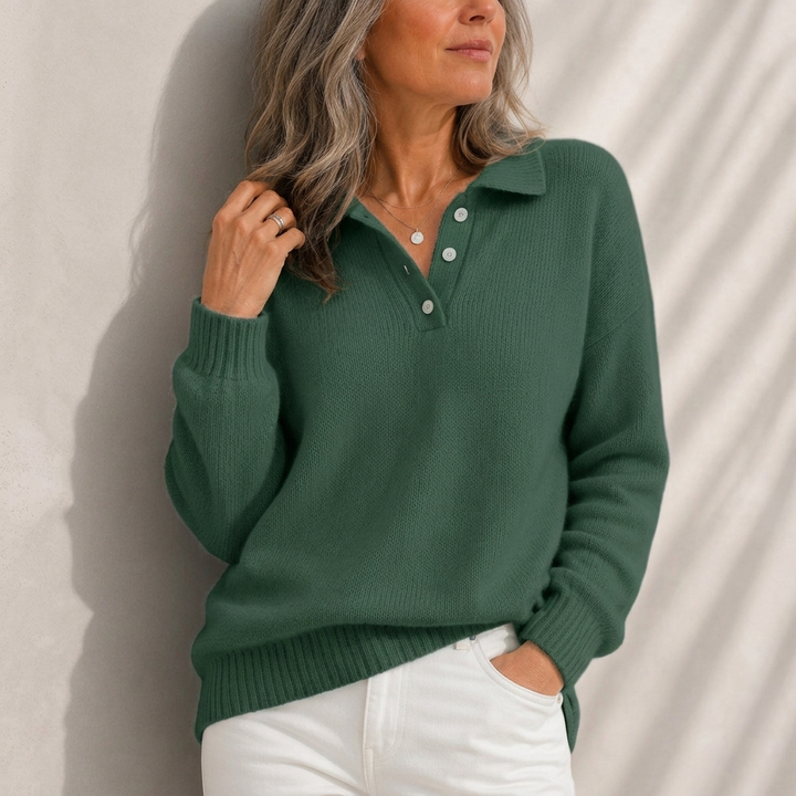 Aelis - Softtouch-Polokragen-Pullover