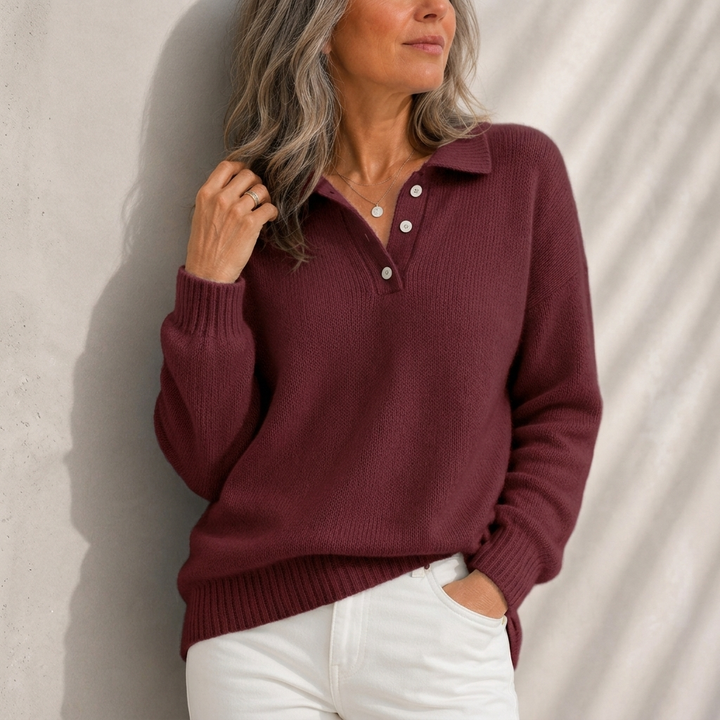 Aelis - Softtouch-Polokragen-Pullover