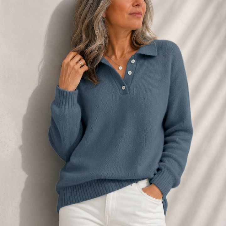 Aelis - Softtouch-Polokragen-Pullover