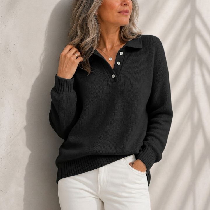 Aelis - Softtouch-Polokragen-Pullover