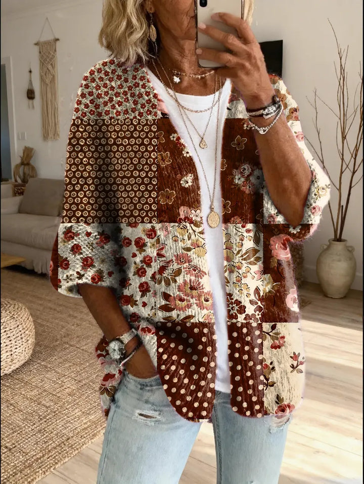 Xamira - Bedruckter offener Cardigan