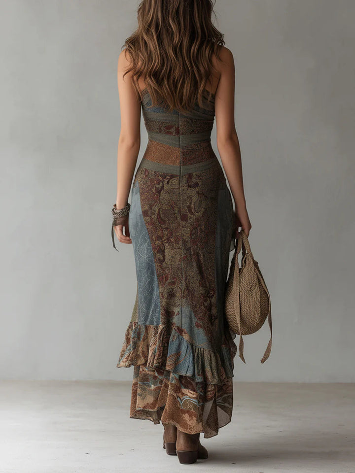 Miranda - Soft-Touch One-Shoulder-Maxikleid