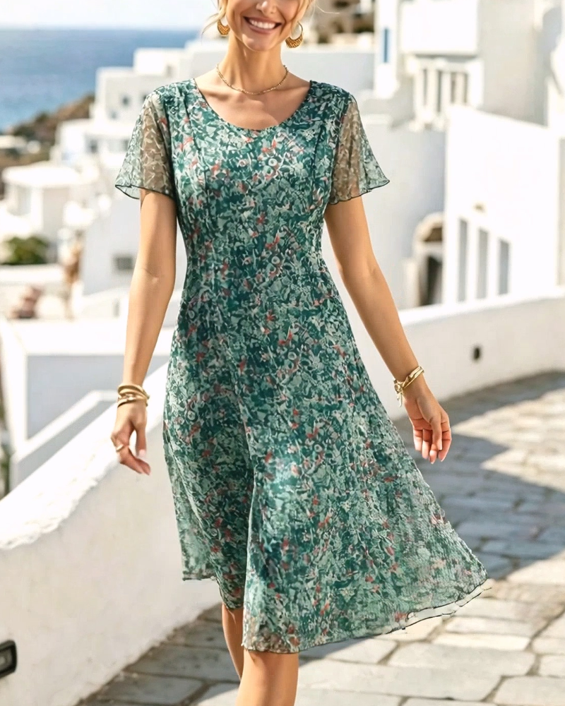Kynara - Knielanges Printkleid