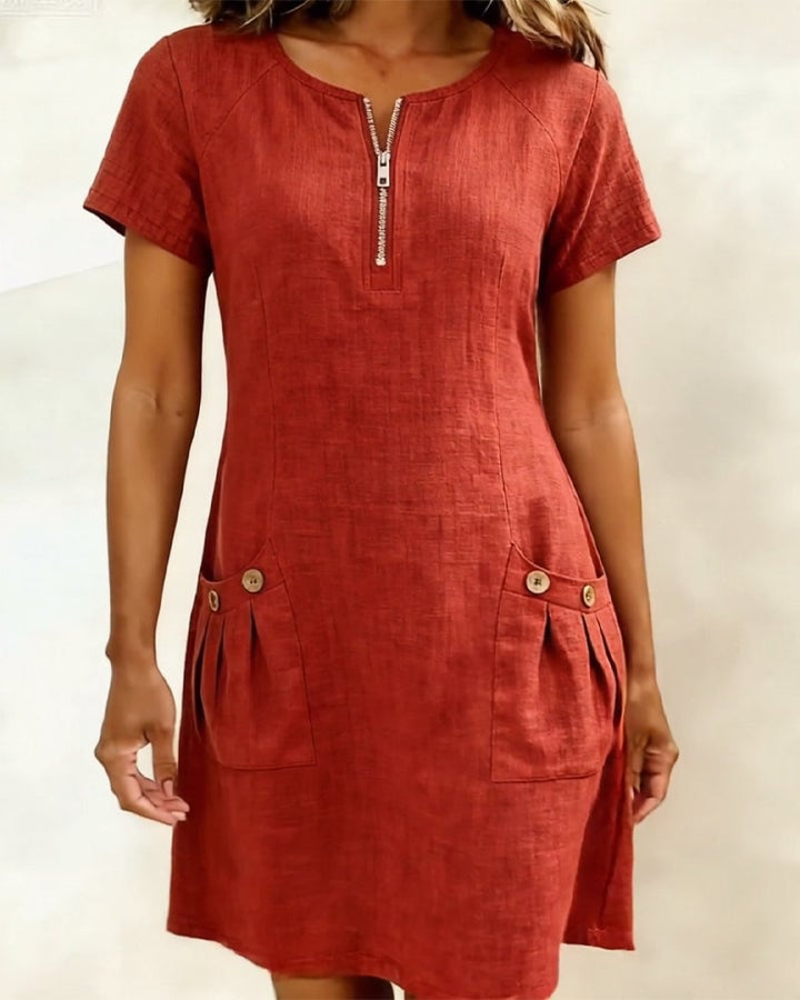 Girella - Luftiges A-Linien-Kleid aus Leinen