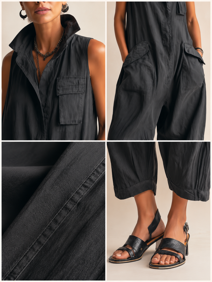 Nerine - Weicher Cargo-Jumpsuit