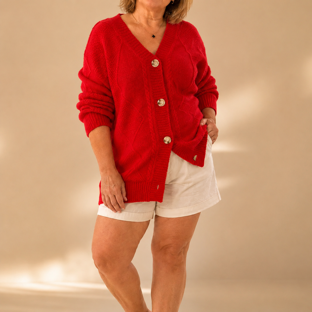 Halcyon - Weicher Strick-Cardigan mit Knopfleiste
