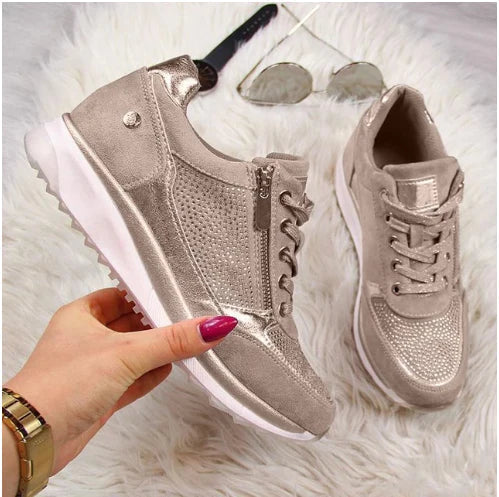 Raina - Schnür-Sneaker mit seitlichem Reißverschluss und lässiger Passform