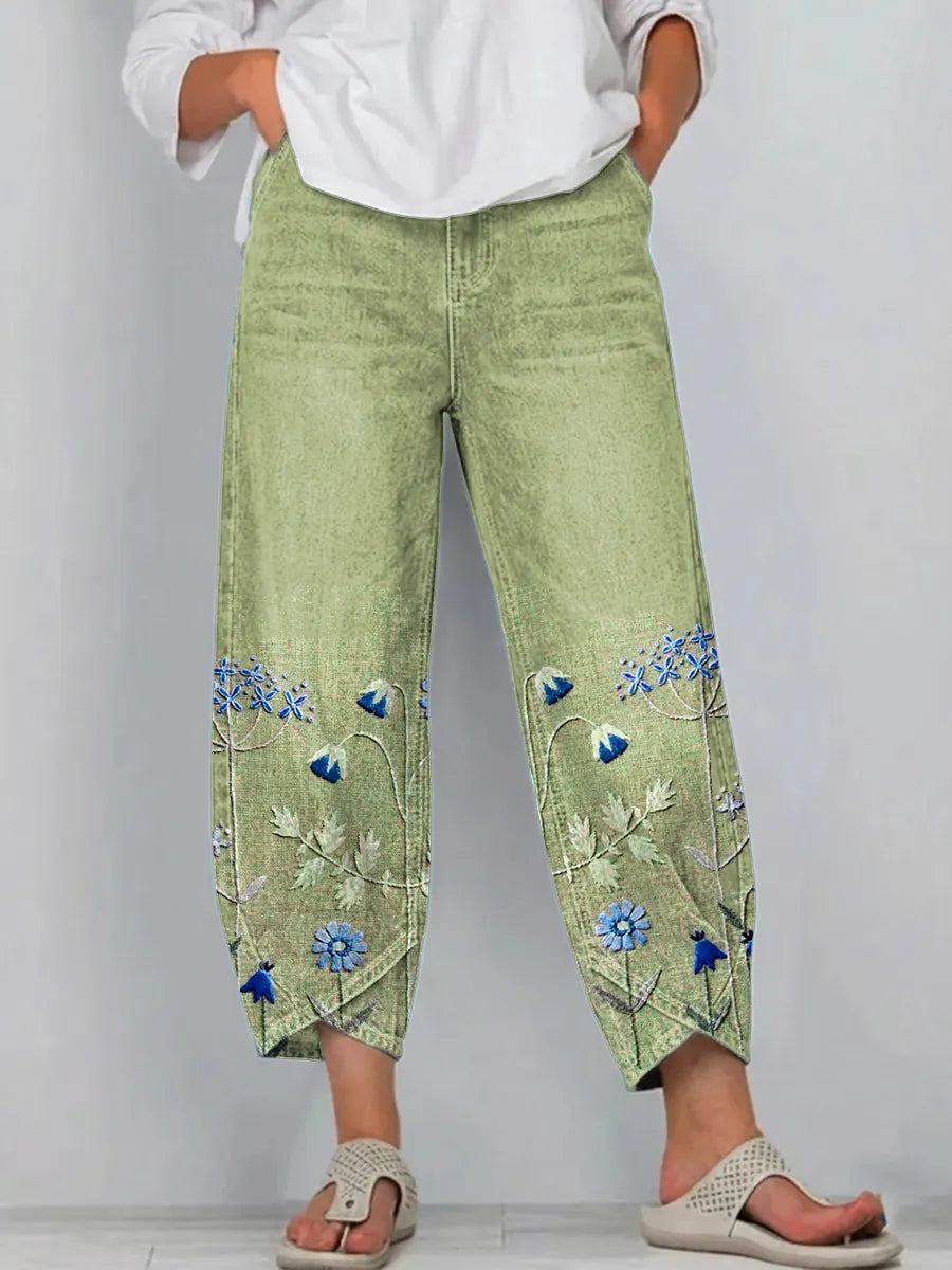 Giada - Bedruckte Relaxed-Fit-Jeans
