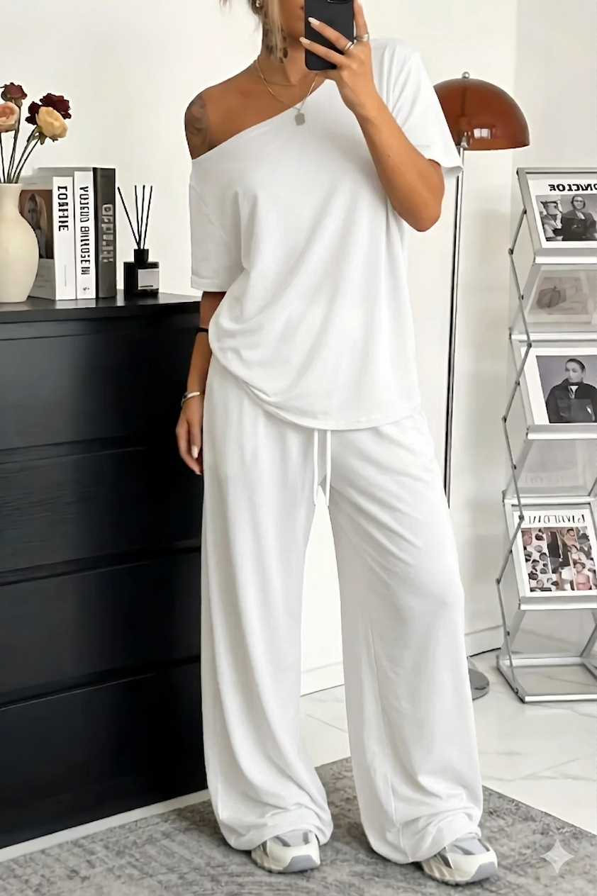 Cosima - Locker geschnittenes Set aus Oberteil und Hose