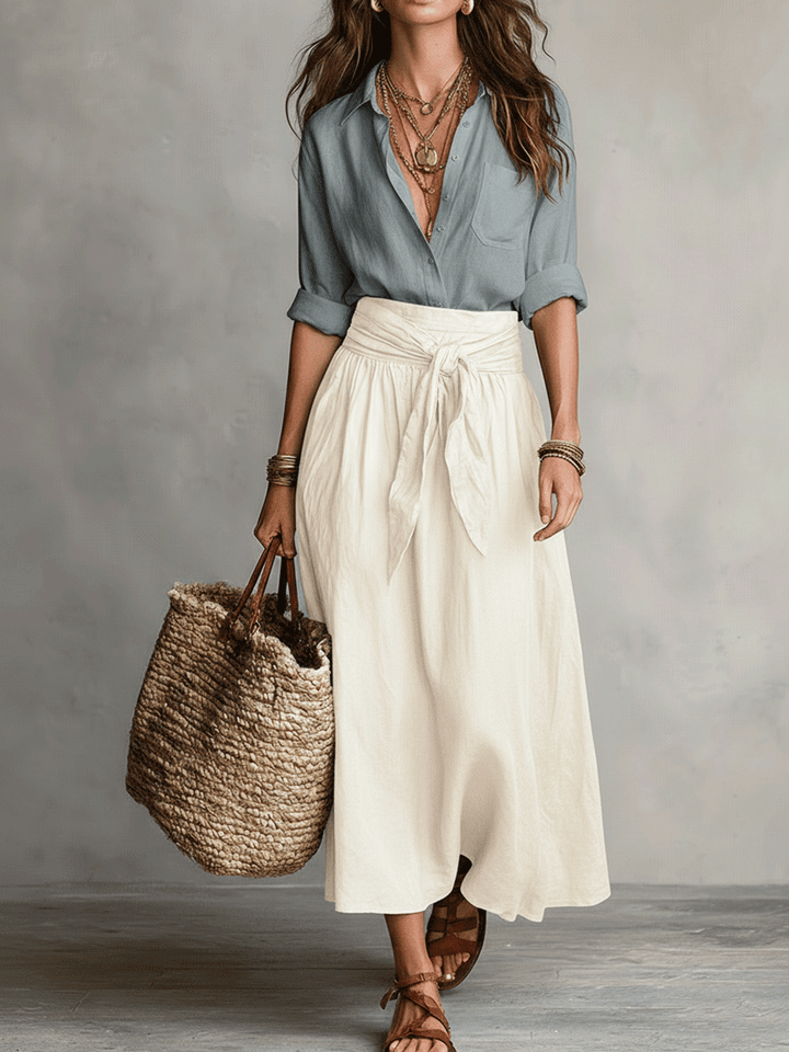 Estella - eleganter Zweiteiler aus Bluse und Midirock