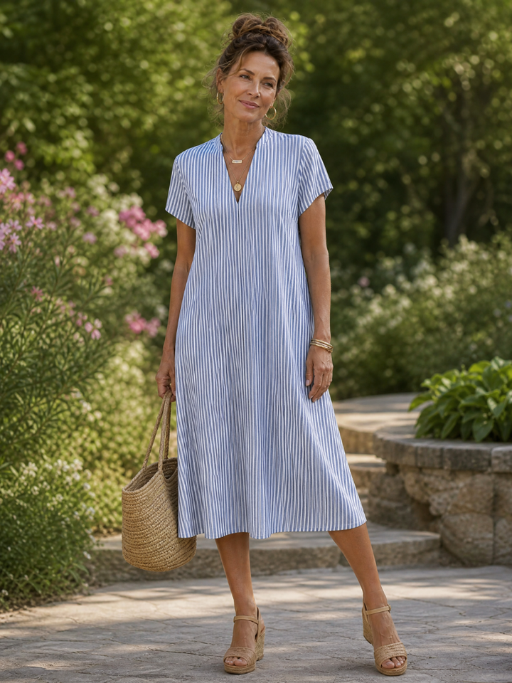 Genevieve - Fließendes Midi-Hemdkleid