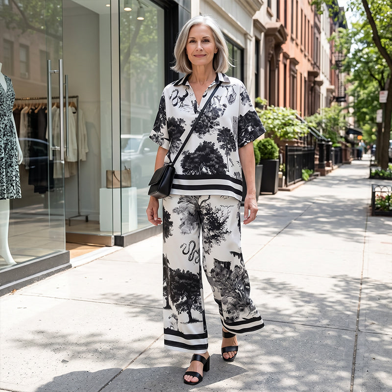 Adley - Geblümter, weitbeiniger Jumpsuit