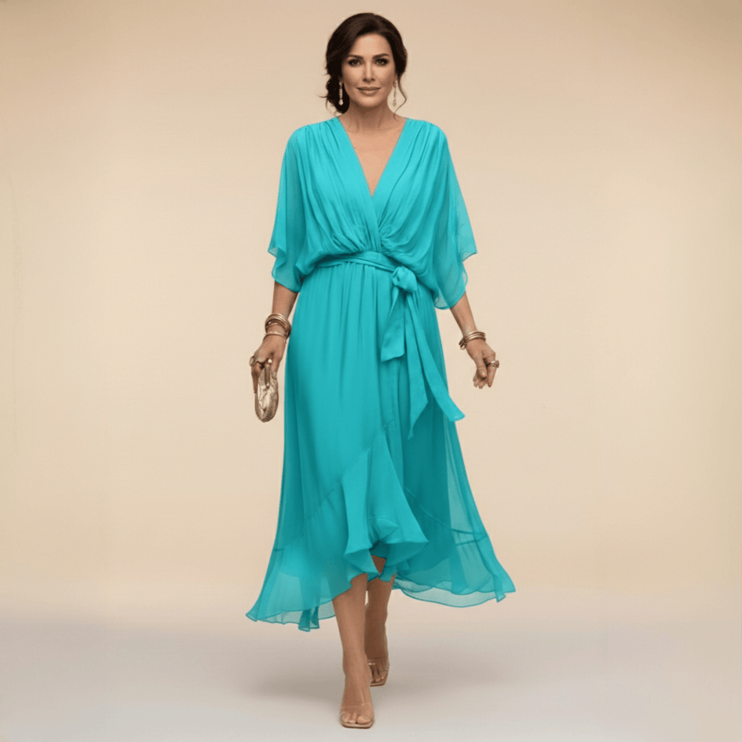 Mirabelle - Luftiges V-Ausschnitt-Kleid