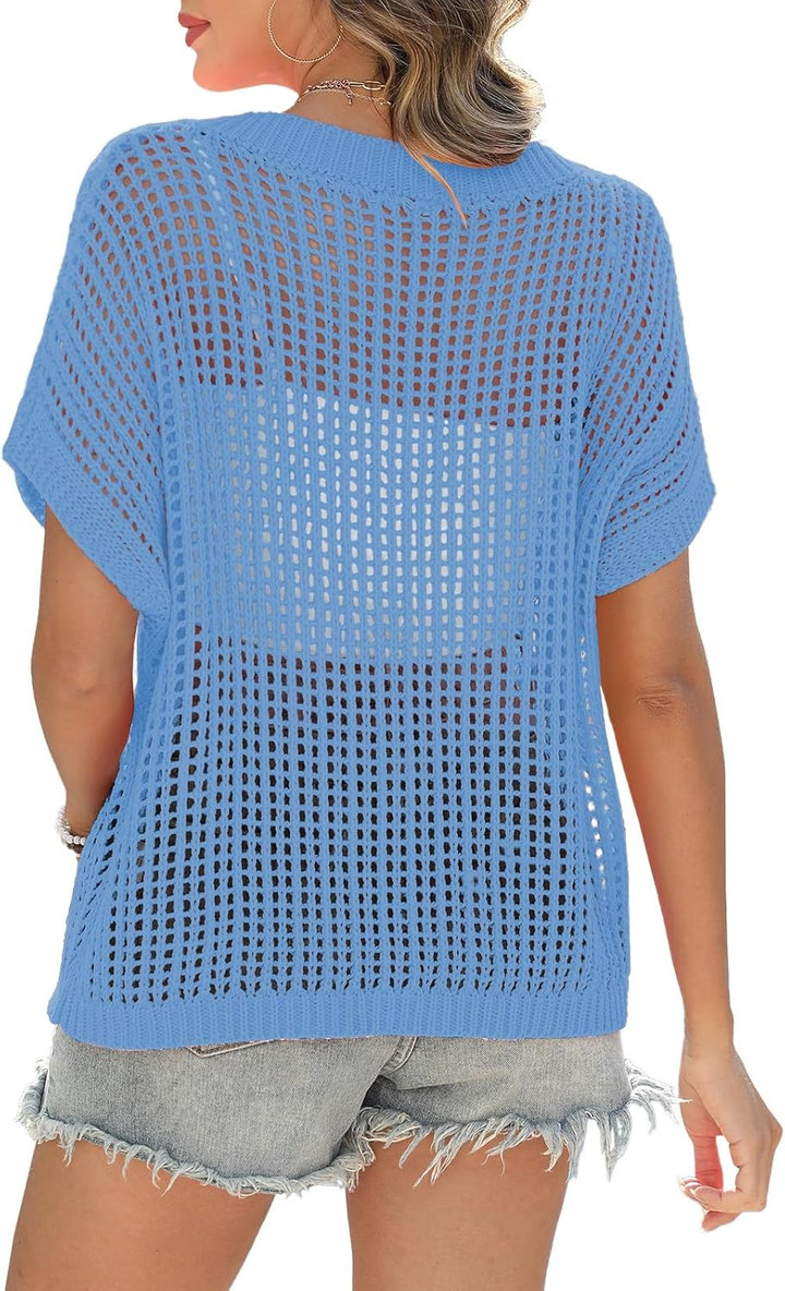 Hallie - Luftiges Ajour-Stricktop