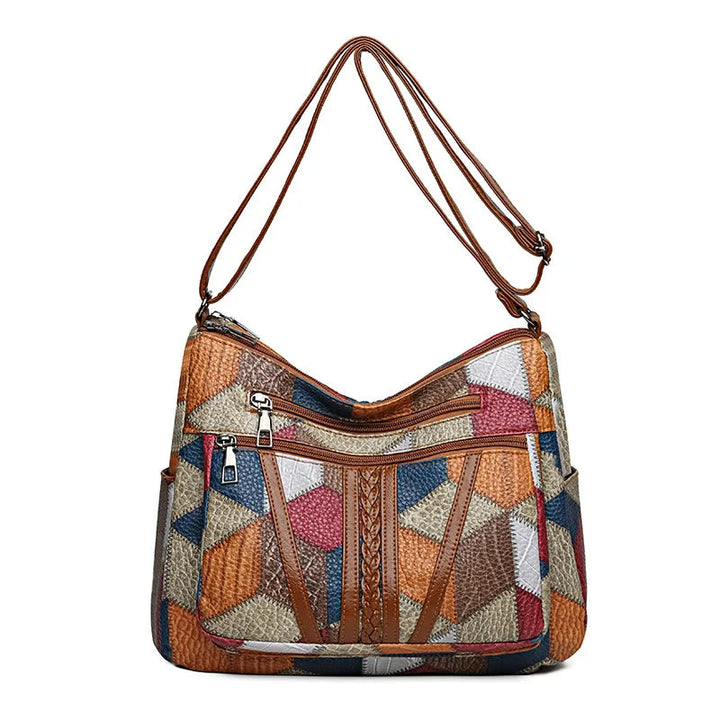 Lauranique - weichgriffige Patchwork-Umhängetasche