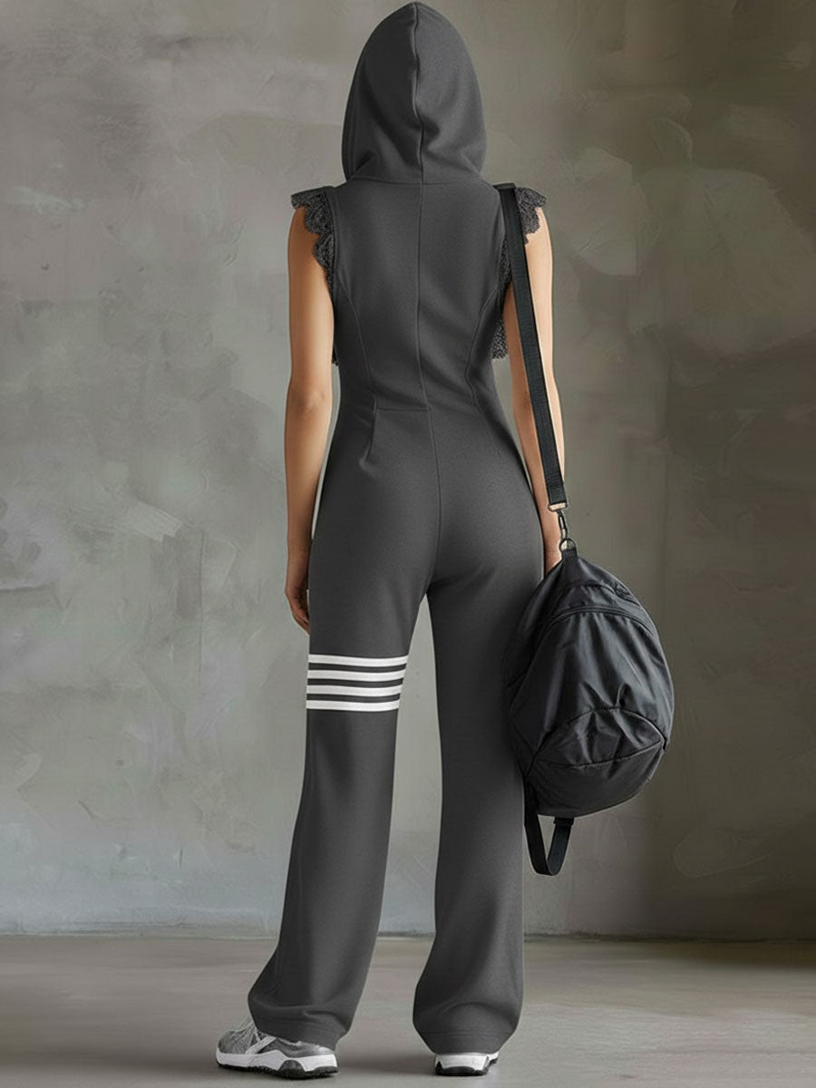 Brisa - Ärmelloser Kapuzen-Jumpsuit mit weicher Haptik