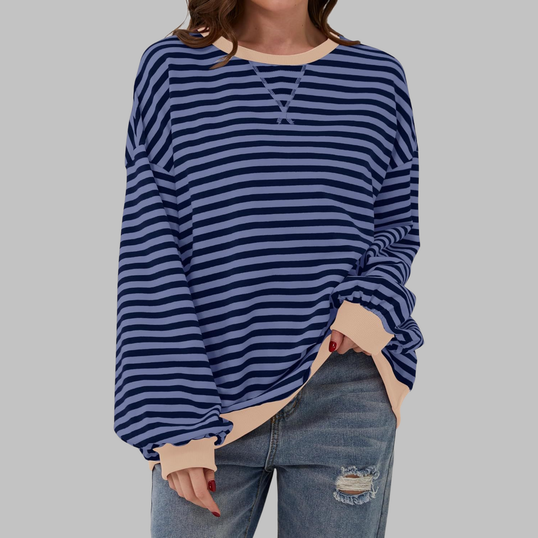 Adelia - Gestreiftes Langarm-Sweatshirt in Soft-Touch-Qualität