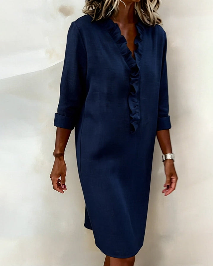 Dorelle - Luftiges Rüschen-Shirtkleid aus Leinen-Mix