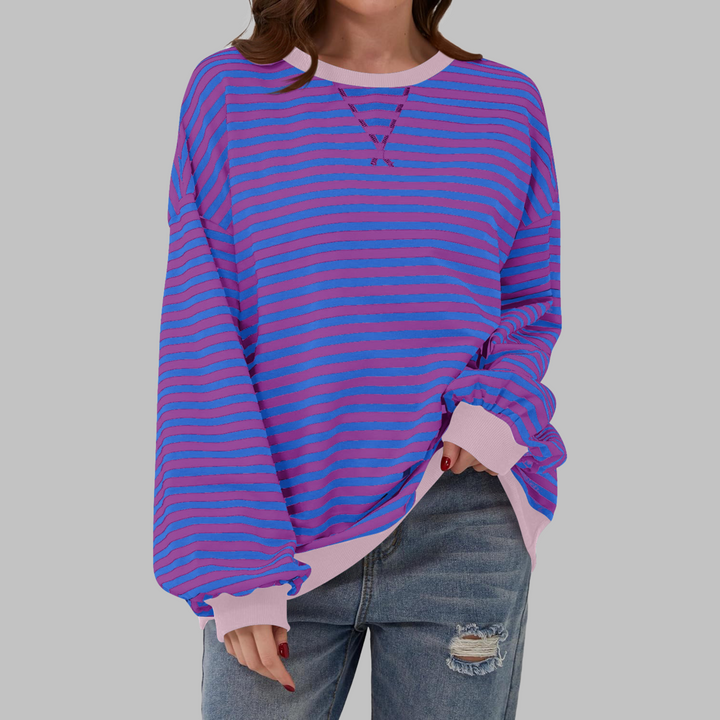 Adelia - Gestreiftes Langarm-Sweatshirt in Soft-Touch-Qualität