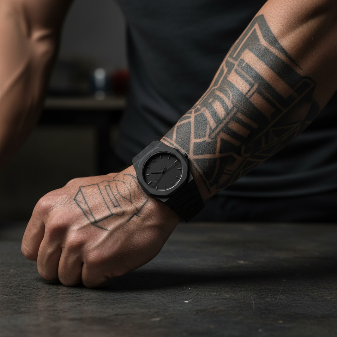 Nevrick - achteckige Stealth-Armbanduhr