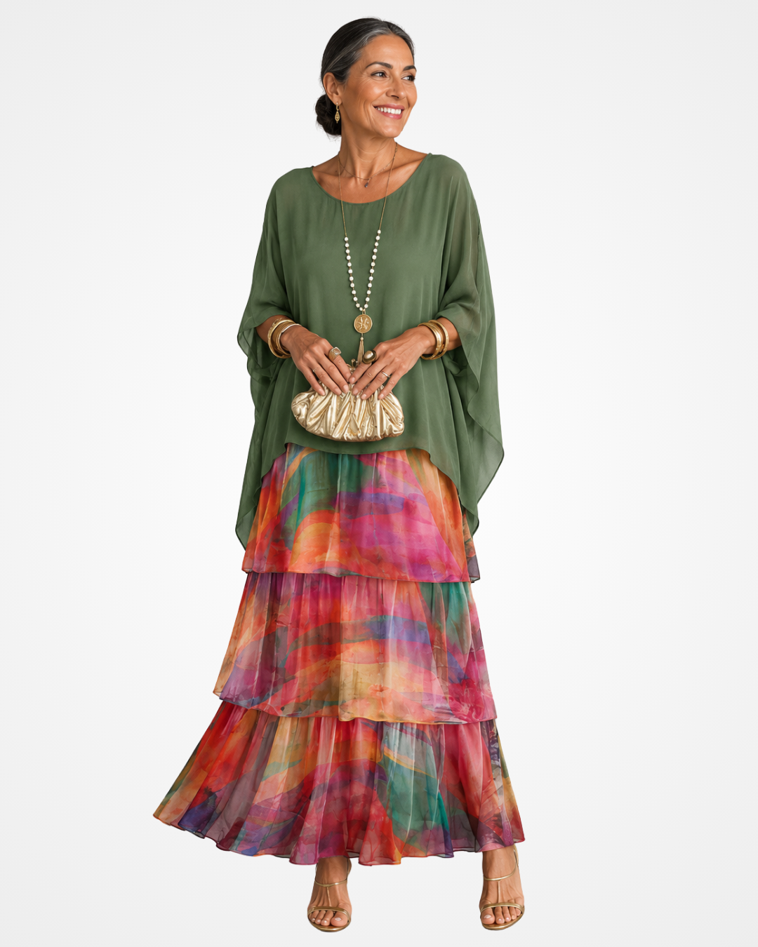 Sylvia - Fließendes Maxikleid mit weichem Griff