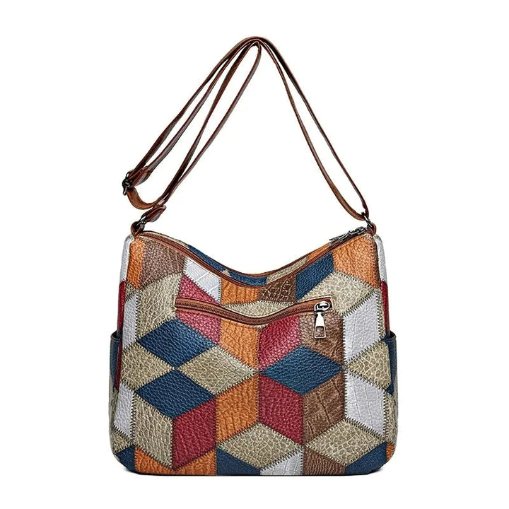 Lauranique - weichgriffige Patchwork-Umhängetasche