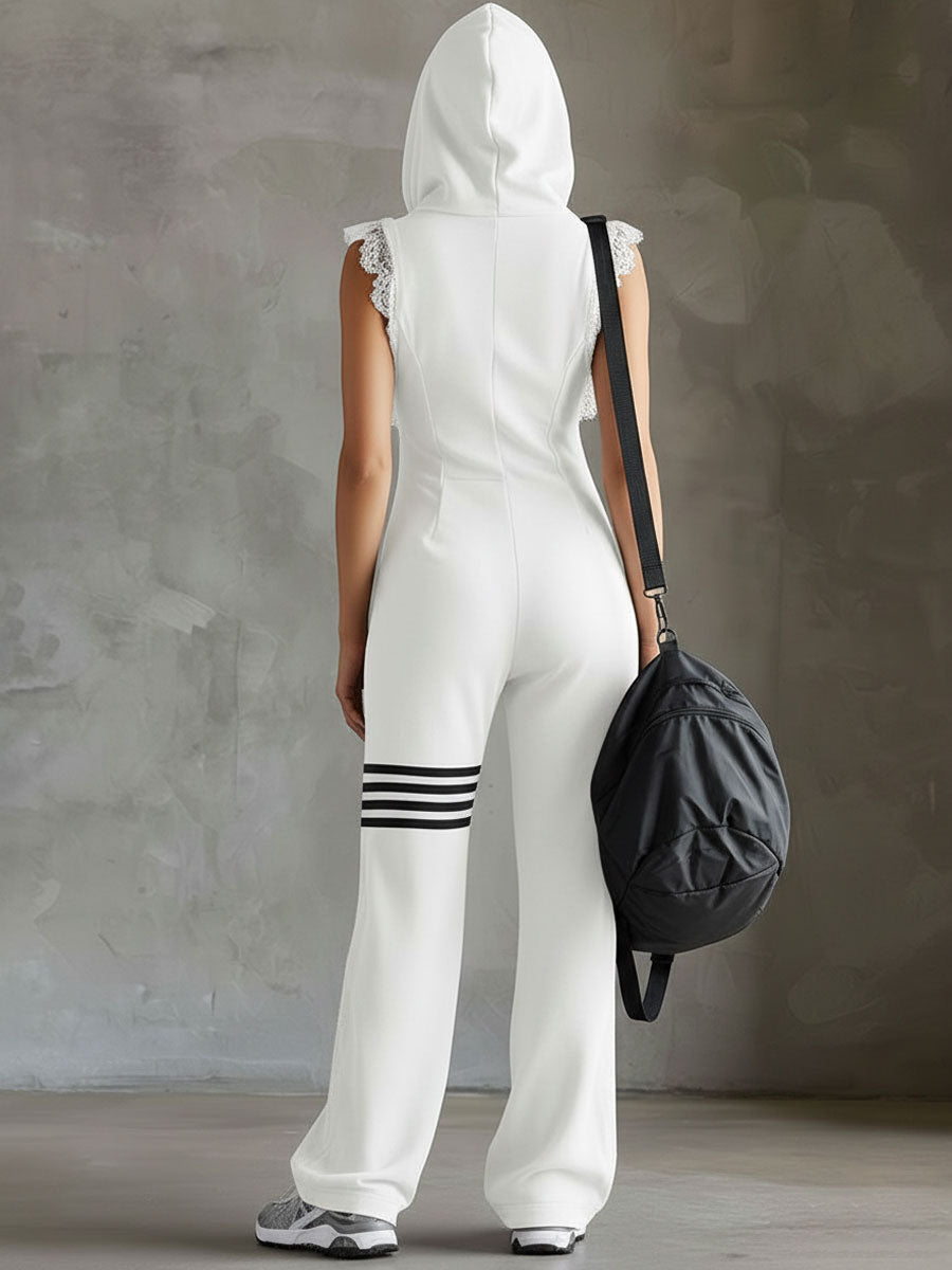 Brisa - Ärmelloser Kapuzen-Jumpsuit mit weicher Haptik