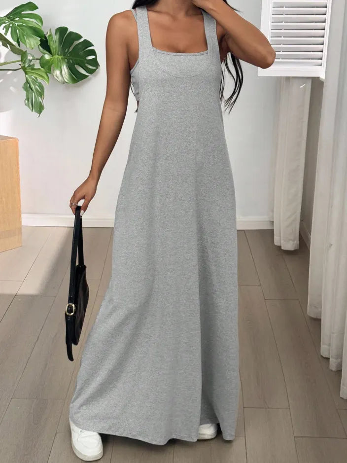 Evania - Zweiteiliges Maxikleid-Set im Lagenlook