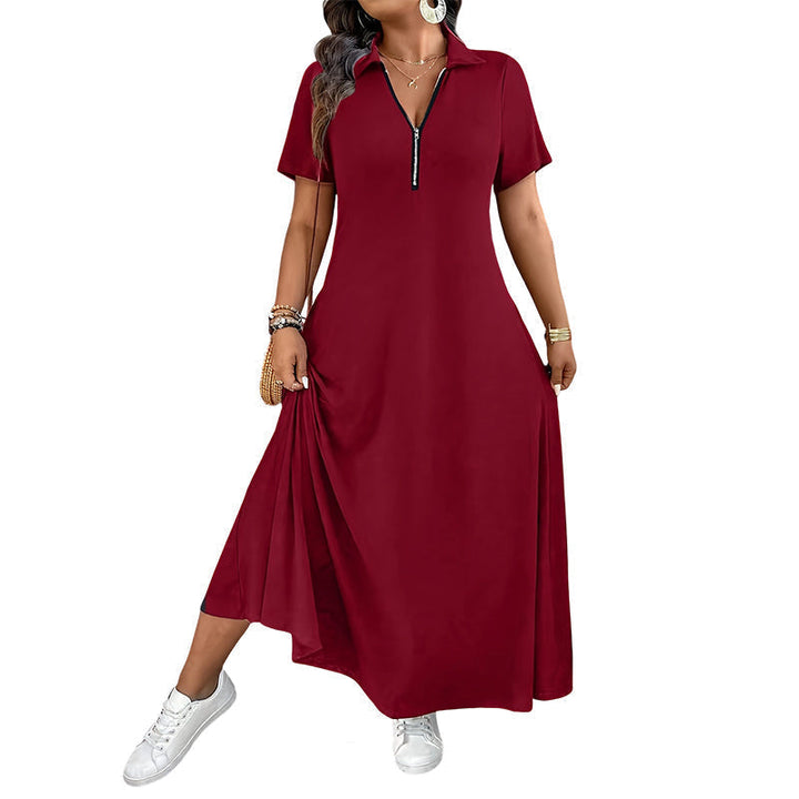 Primelle - Weiches Maxikleid mit Zipperkragen
