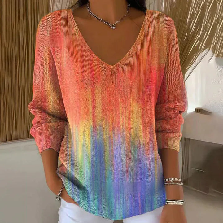 Carivella - Legerer Strickpullover mit Ahornblatt-Motiv