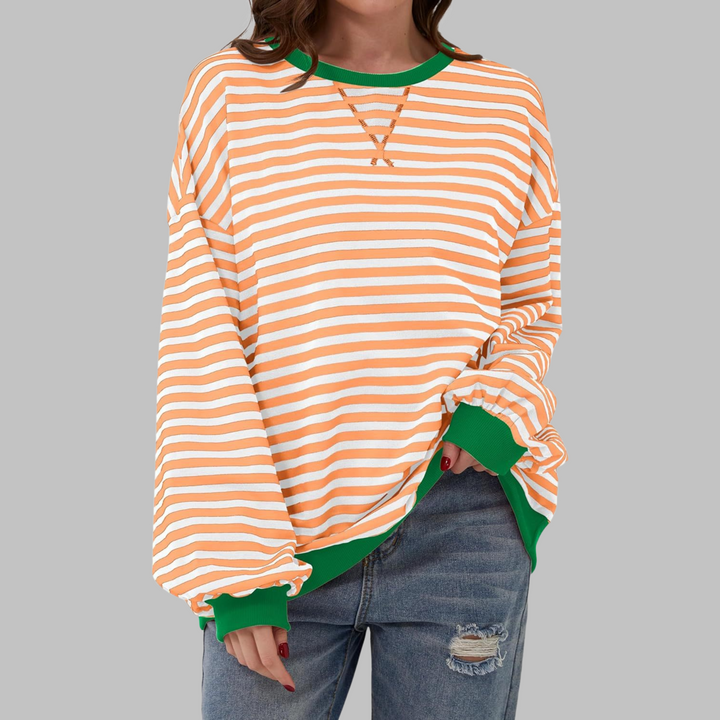 Adelia - Gestreiftes Langarm-Sweatshirt in Soft-Touch-Qualität
