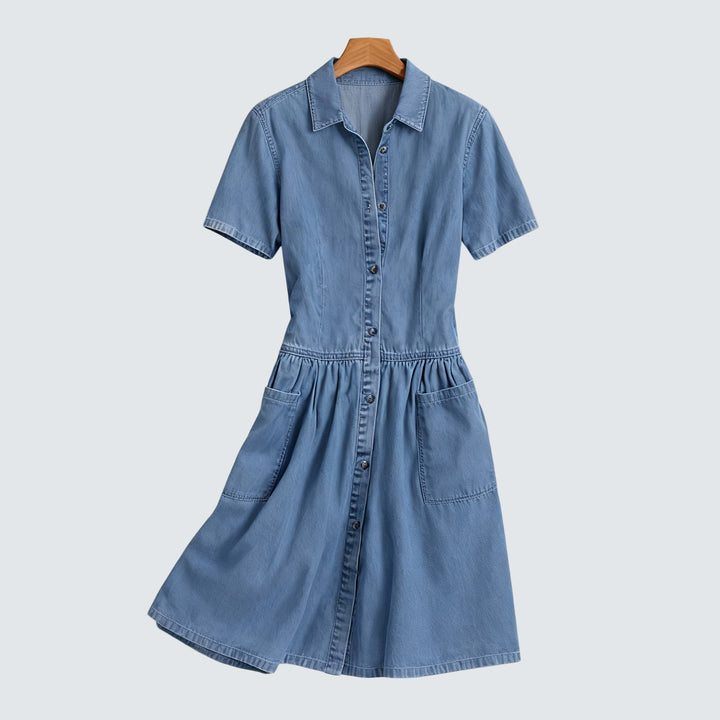 Brenna - Leichtes, drapiertes Kleid