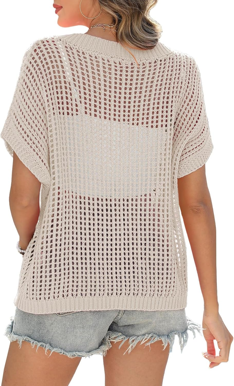 Hallie - Luftiges Ajour-Stricktop