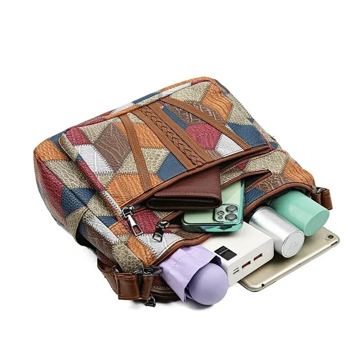 Lauranique - weichgriffige Patchwork-Umhängetasche