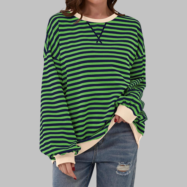Adelia - Gestreiftes Langarm-Sweatshirt in Soft-Touch-Qualität
