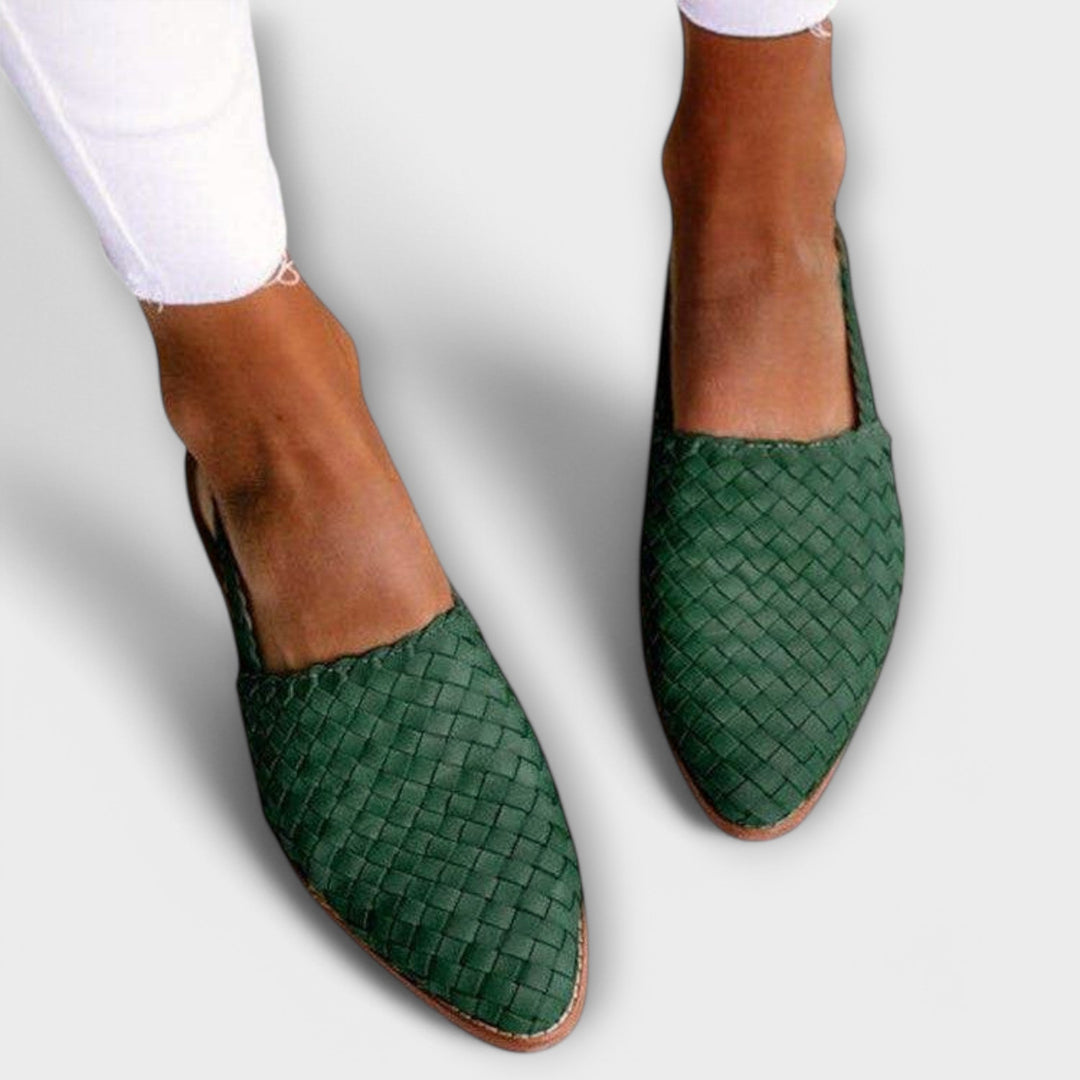 Jesselle - Gewebte Slingback-Ballerinas