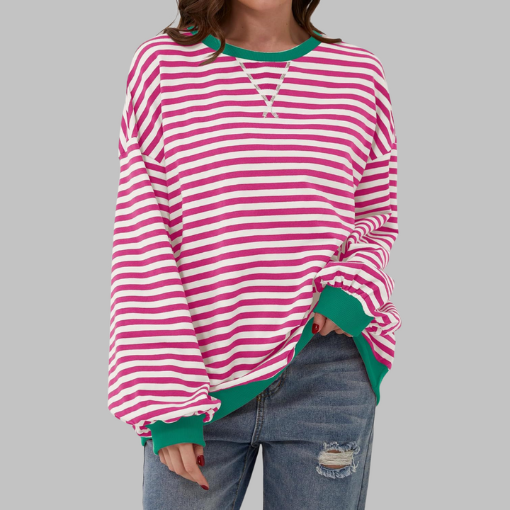 Adelia - Gestreiftes Langarm-Sweatshirt in Soft-Touch-Qualität