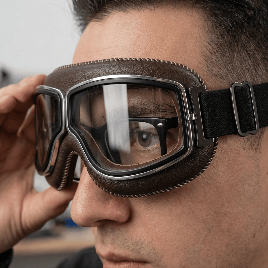 Alaric - Vintage-Motorradbrille
