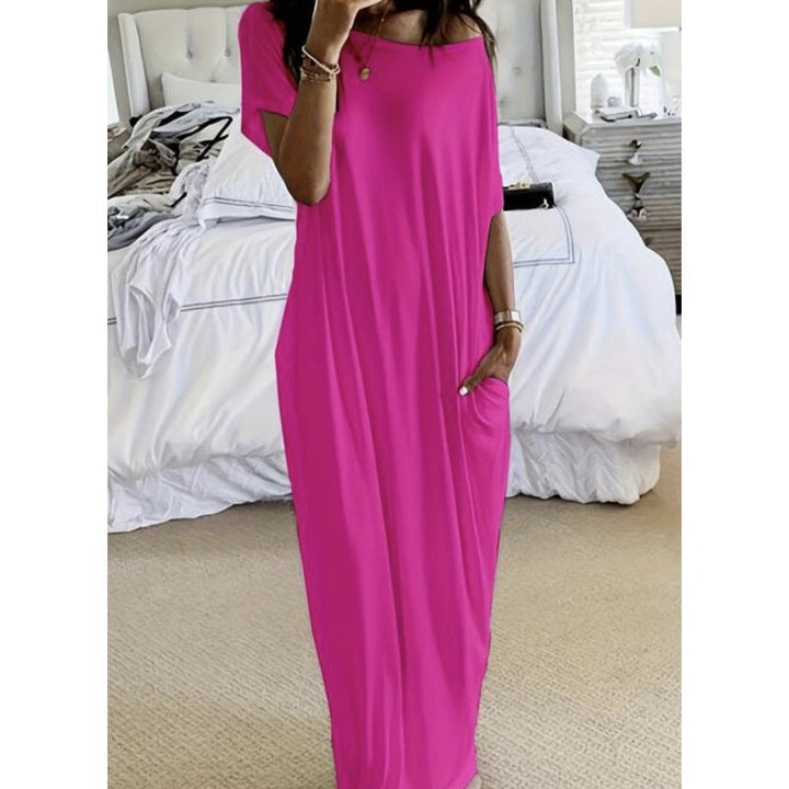 Adalynne - Lässiges schulterfreies Maxikleid