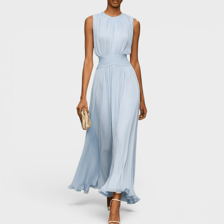 Evadne - Premium drapiertes Midikleid