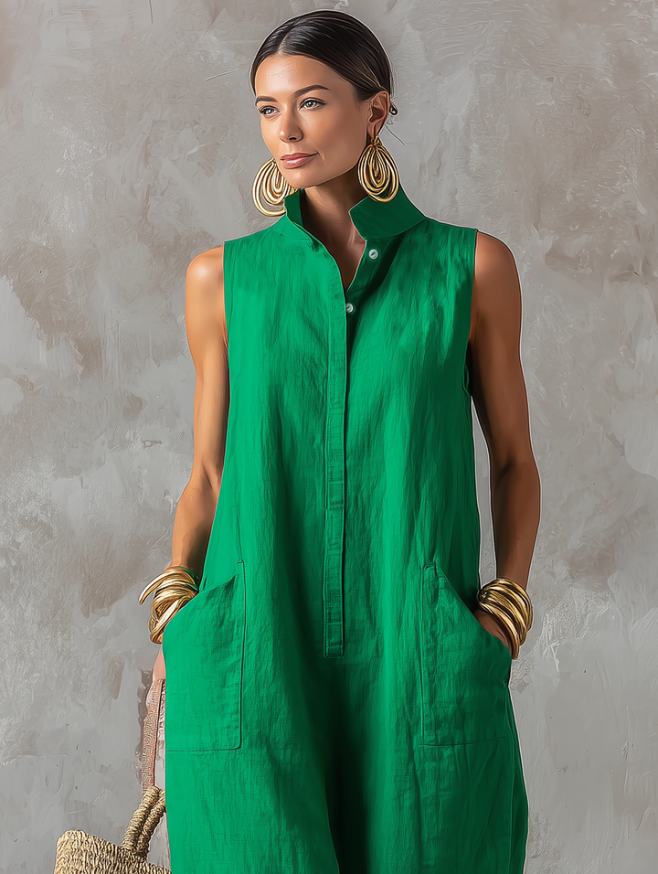 Ondine - Luftiger, ärmelloser Jumpsuit