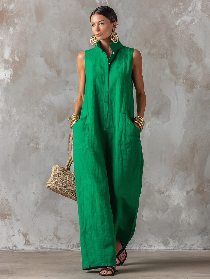 Ondine - Luftiger, ärmelloser Jumpsuit