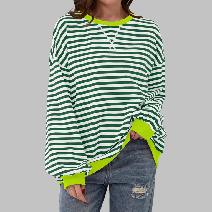 Adelia - Gestreiftes Langarm-Sweatshirt in Soft-Touch-Qualität
