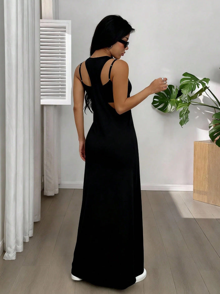 Evania - Zweiteiliges Maxikleid-Set im Lagenlook