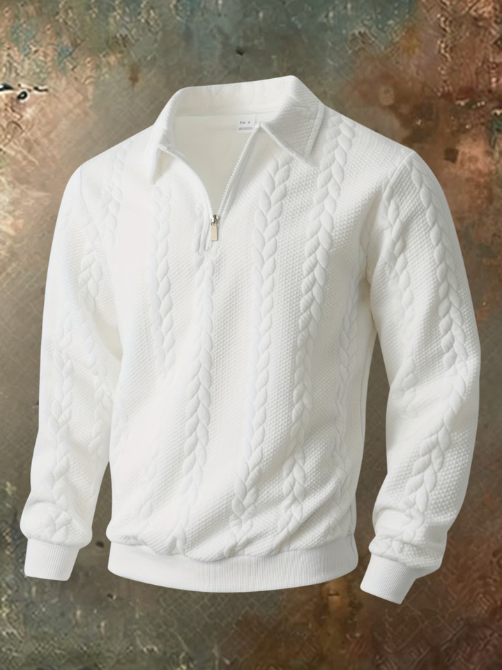 Belvorn - Premium Half-Zip-Pullover mit Zopfmuster