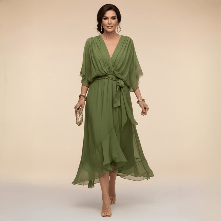Mirabelle - Luftiges V-Ausschnitt-Kleid