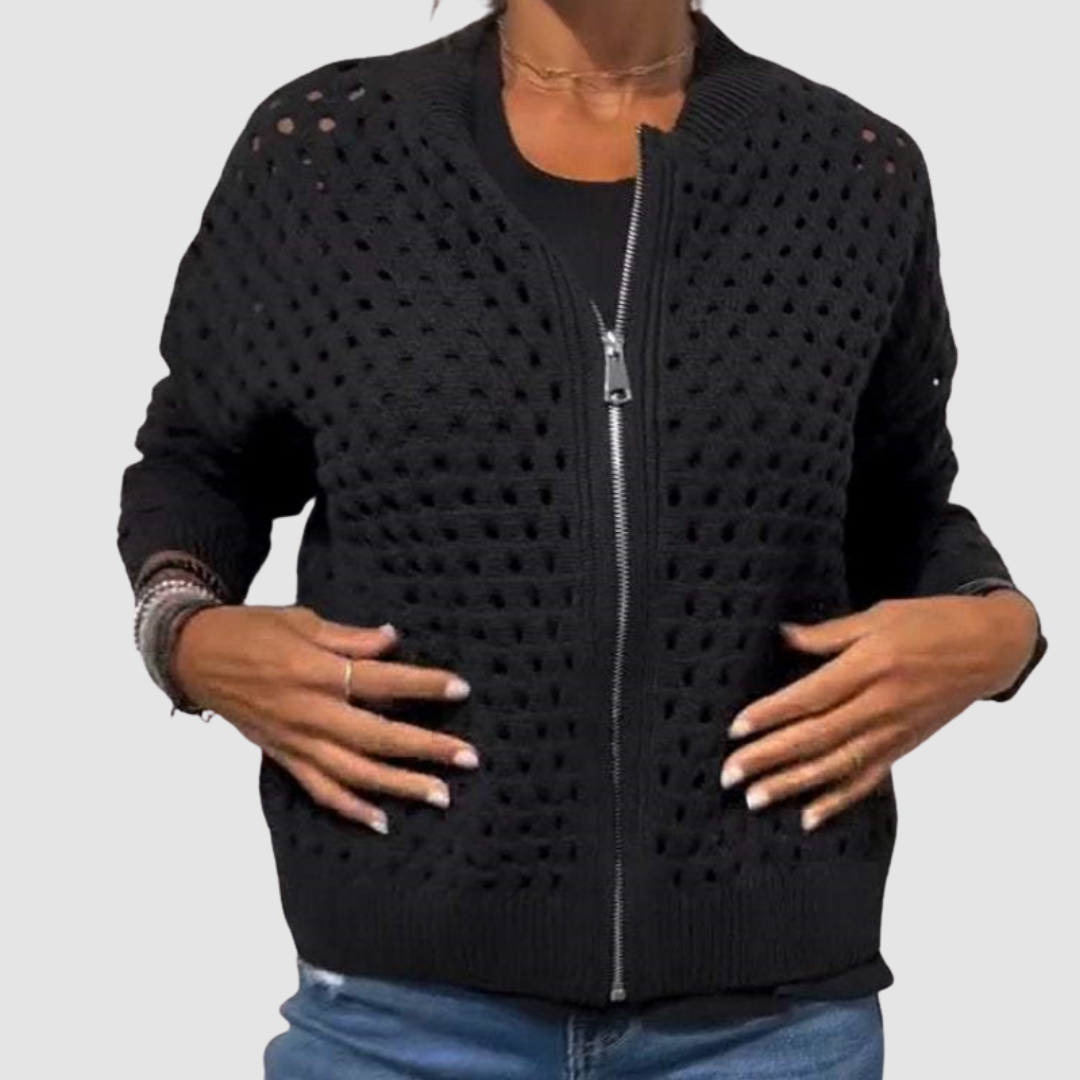 Kaelina - besonders weicher Cardigan mit Reißverschluss